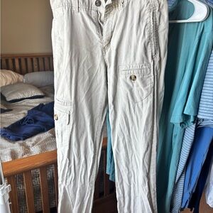 Eddie Bauer Cream Cargo Pants Cotton Blend